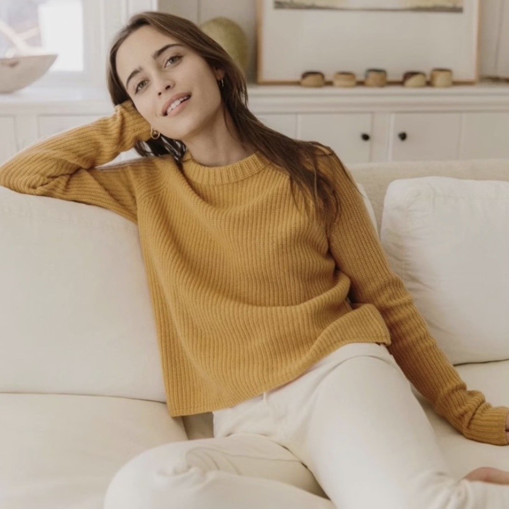 Jenni Kayne 100% Cashmere Fisherman Sweater